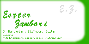 eszter zambori business card